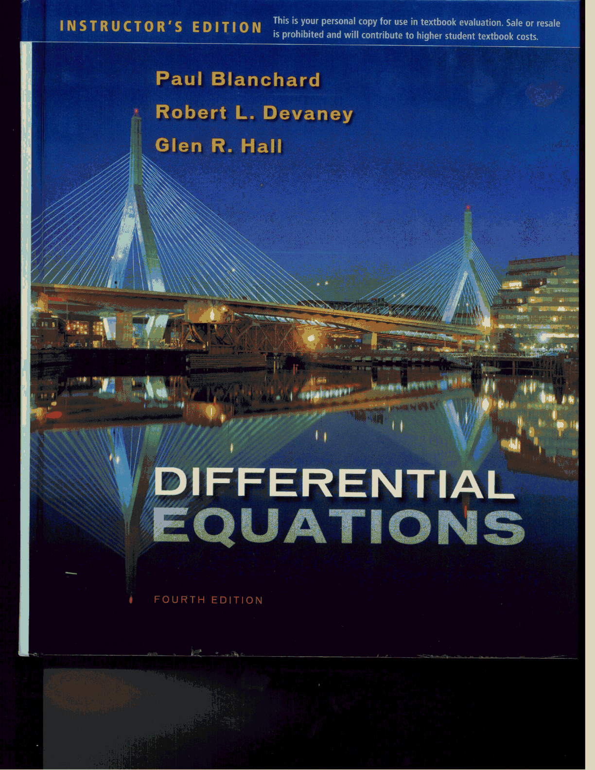 Differential equations solution manual blanchard